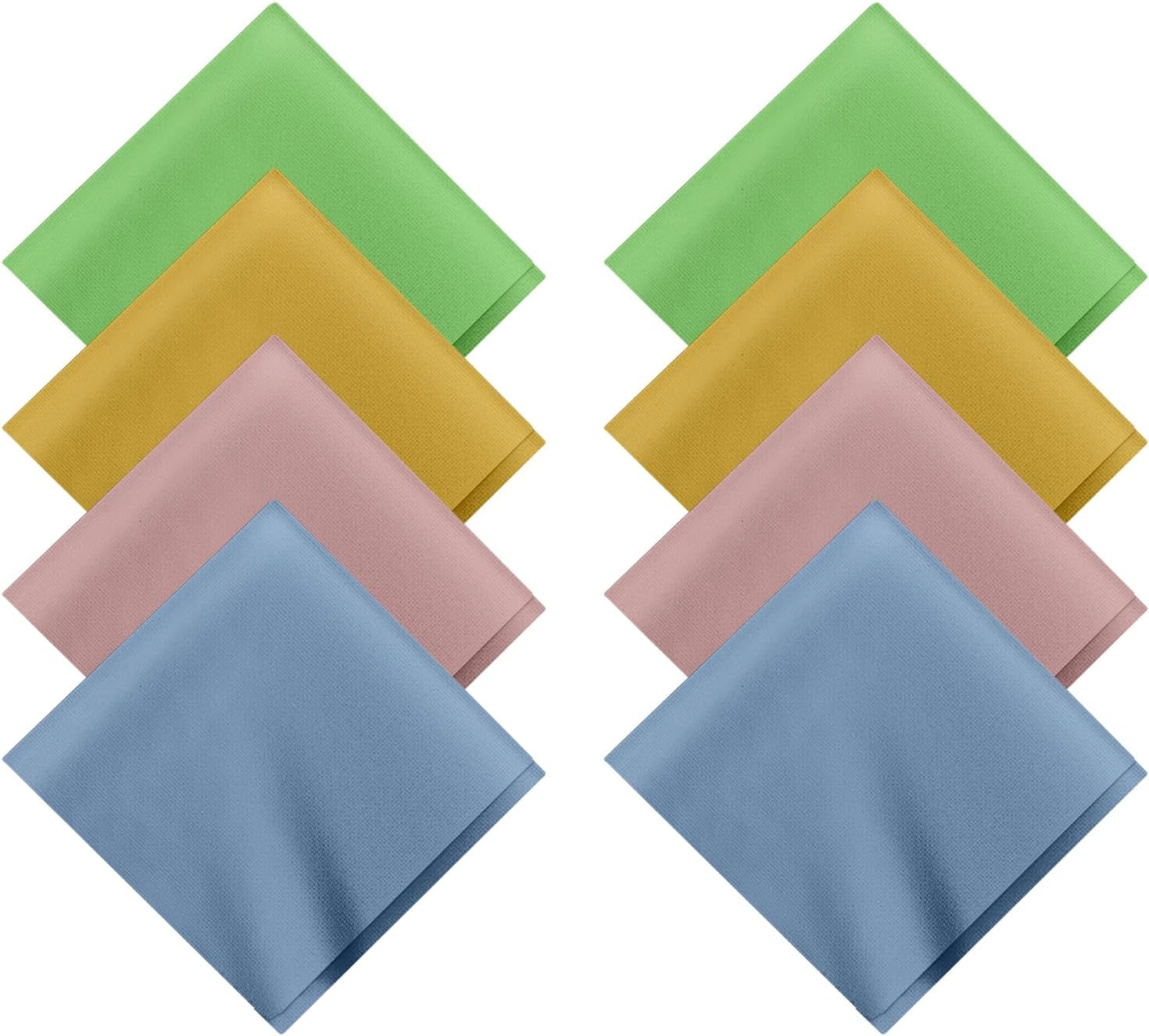 Microfiber Glasses Cleaning Cloth,8pcs Thick Lens Cleaning Cloth,Suede Mobile Screen Cleaning Cloth,Used for Glasses Mobile Phone and Tablet Screens Cameras（Polychrome)