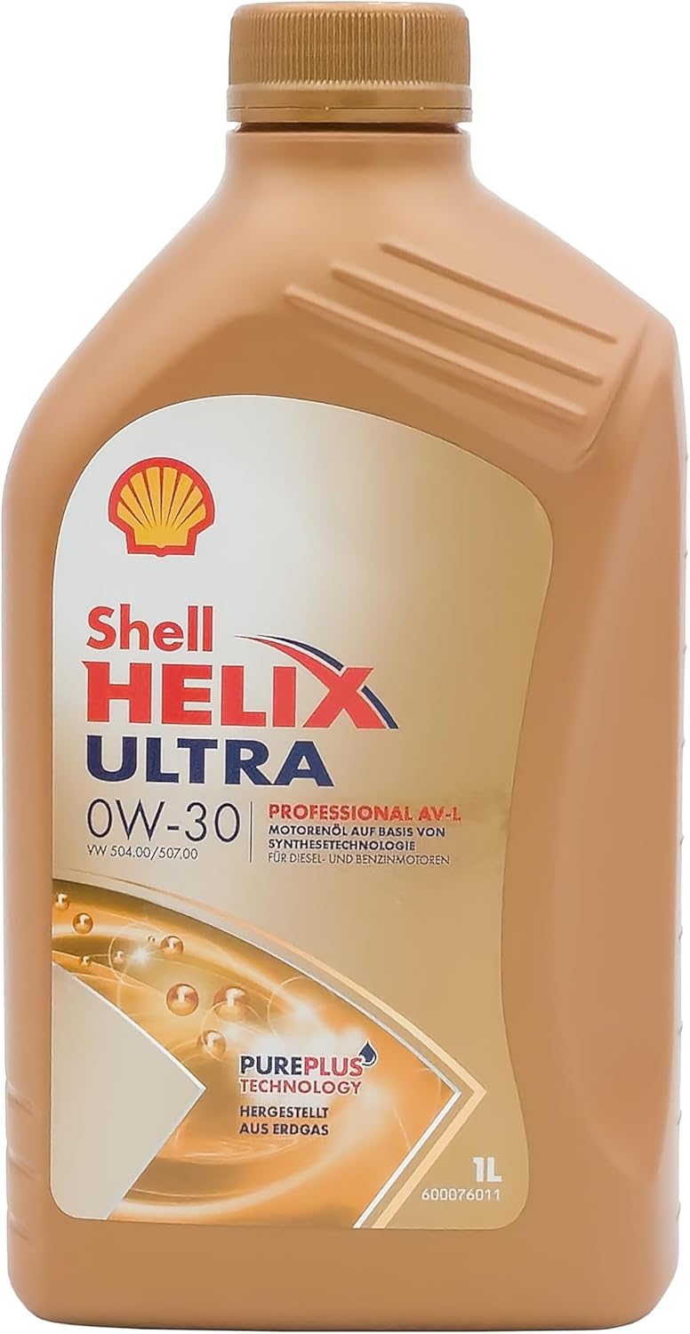 Shell Helix Ultra Professional AV-L, 0W-30 Fully Synthetic Motor Oil, For Diesel and Gasoline Engines, 1 L