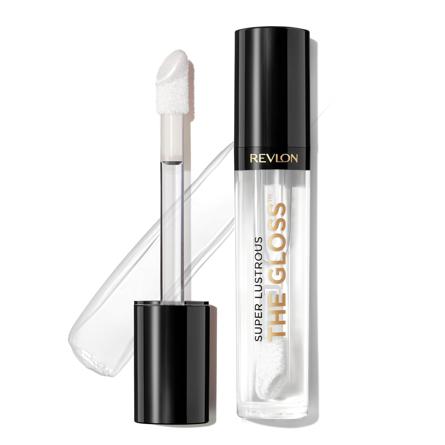 Revlon Super Lustrous Lip Gloss, Non-Sticky, Hydrating, High Shine Finish, 200 Crystal Clear, 0.13 oz