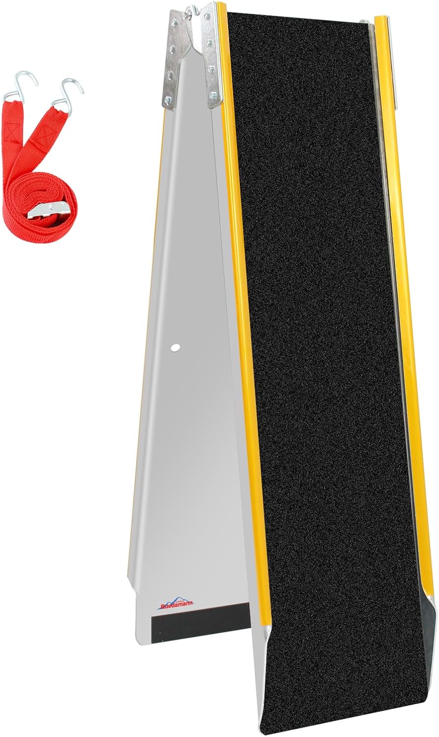 Ruedamann 71" Aluminum Loading Ramps for Pickup Trucks Trailers, Folding Motorcycle Ramp, 600Lbs Capacity, Snowmobile Ramp, ATV Truck Ramps for Dirt Bike, Tractor, Tailgate Bed, Usable Width 8.5", 1PC