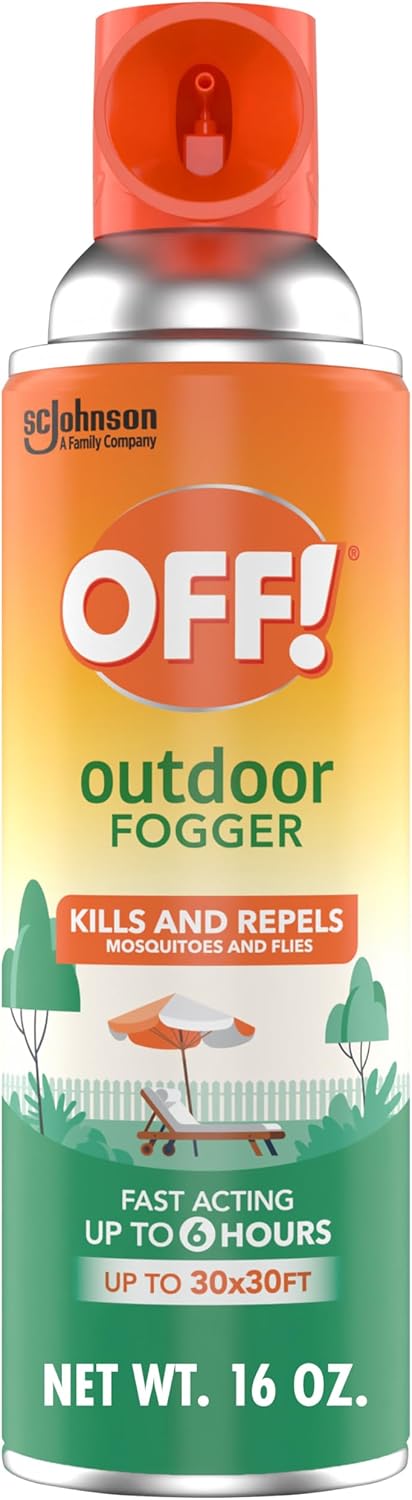 OFF! Outdoor Insect & Mosquito Repellent Fogger, Backyard Pretreat, Kills & Repels Insects in an up to 900 sq, ft, area, 16 oz