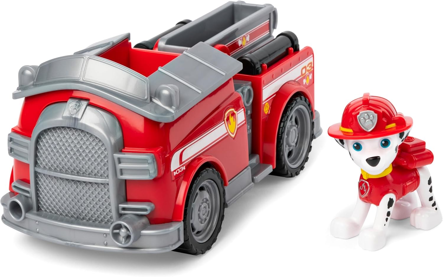 Paw Patrol, Marshall’s Fire Engine, Toy Truck with Collectible Action Figure, Sustainably Minded Kids’ Toys for Boys & Girls Aged 3 and Up