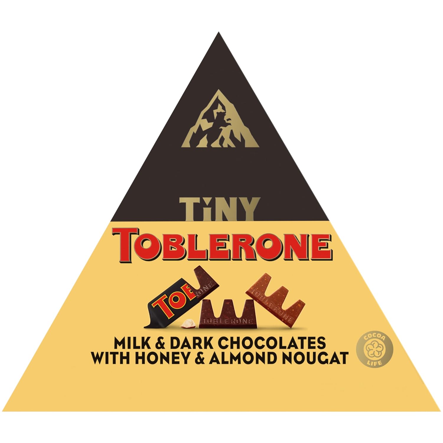 Toblerone Tiny Swiss Chocolate Gift Set, Dark Chocolate, Milk Chocolate Candy Bars with Honey & Almond Nougat, Valentines Day Chocolate Candy, 7.05 oz (25 Pieces)