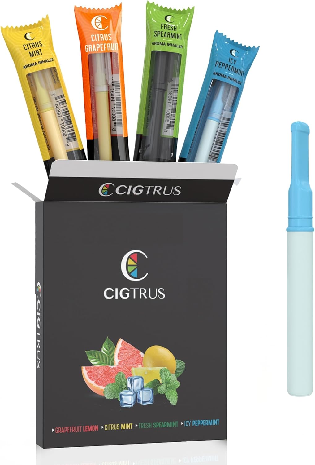 Cigtrus Smokeless Air Inhaler - Tobacco-Free, Nicotine-Free, & Non-Electric | Oral Fixation Relief Aid | Habit Replacing Breathing Stick | (Multicolor)
