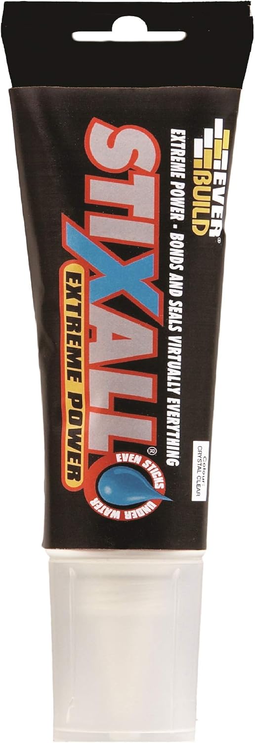 Everbuild Stixall – Extreme Power Sealant And Adhesive – Waterproof – Crystal Clear – 80ml