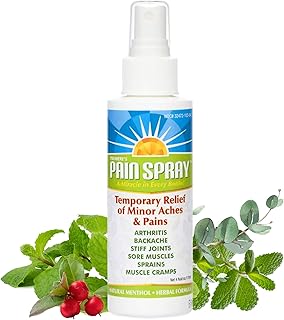 Premiere's Pain Spray All-Natural Menthol & Peppermint Oil Herbal Blend for Joint and Nerve Pain, Muscle Soreness, Sprains, Cramps, Sports Injuries, Back Pain & Neck Shoulder Aches - One Pack