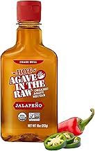 Organic Hot Agave In The Raw Nectar, 10 oz., Made with Raw Blue Agave, Jalapenos and Chili, Vegan Hot Honey Alternative USDA Organic, Non-GMO, Gluten-Free, Low Glycemic Index & Kosher