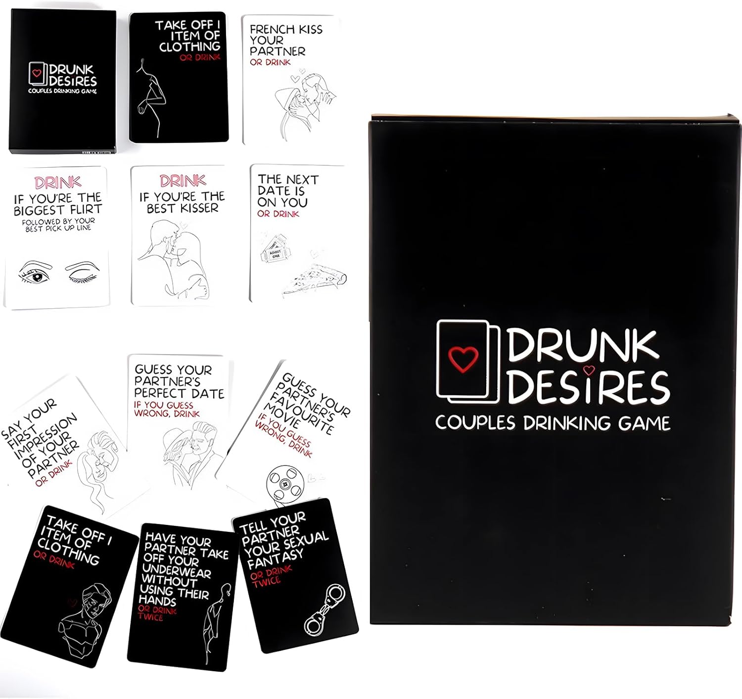 GZGRYTRC Conversation Games, Love Games for Date Night Ideas, 50 PCS Talk Desires Card Game, Card Games, Perfect for Parties and Friends Activities, Compact Size 10x8x5 cm uitable for carrying around