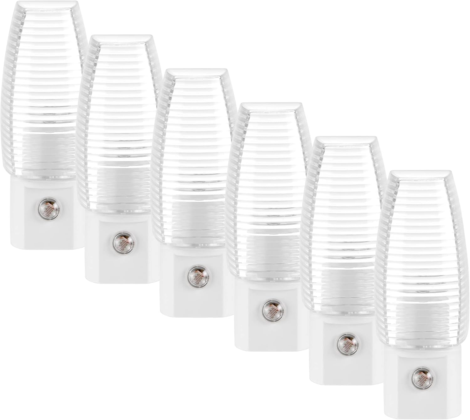 Maxxima MLN-16 LED Plug in Night Light - Features Auto Dusk to Dawn Sensor, 5000K Daylight, 5 Lumens, Ideal for Bedrooms, Bathrooms, and Hallways - 6 Pack