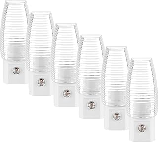 Maxxima MLN-16 LED Plug in Night Light - Features Auto Dusk to Dawn Sensor, 5000K Daylight, 5 Lumens, Ideal for Bedrooms, Bathrooms, and Hallways - 6 Pack