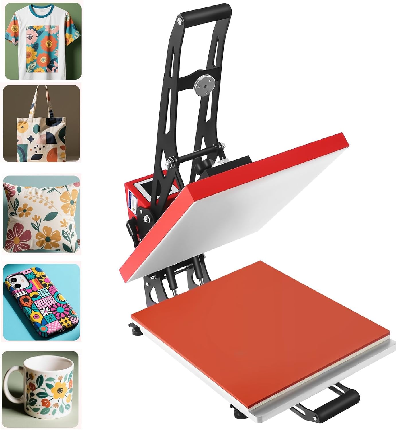 16"x20" Magnetic Semi-Automatic Heat Press Machine 1800W High Pressure T-Shirts DIY Slide Out Vertical Version Printer, Printing Presses Transfer Machine for Mug Hat Plate Cap