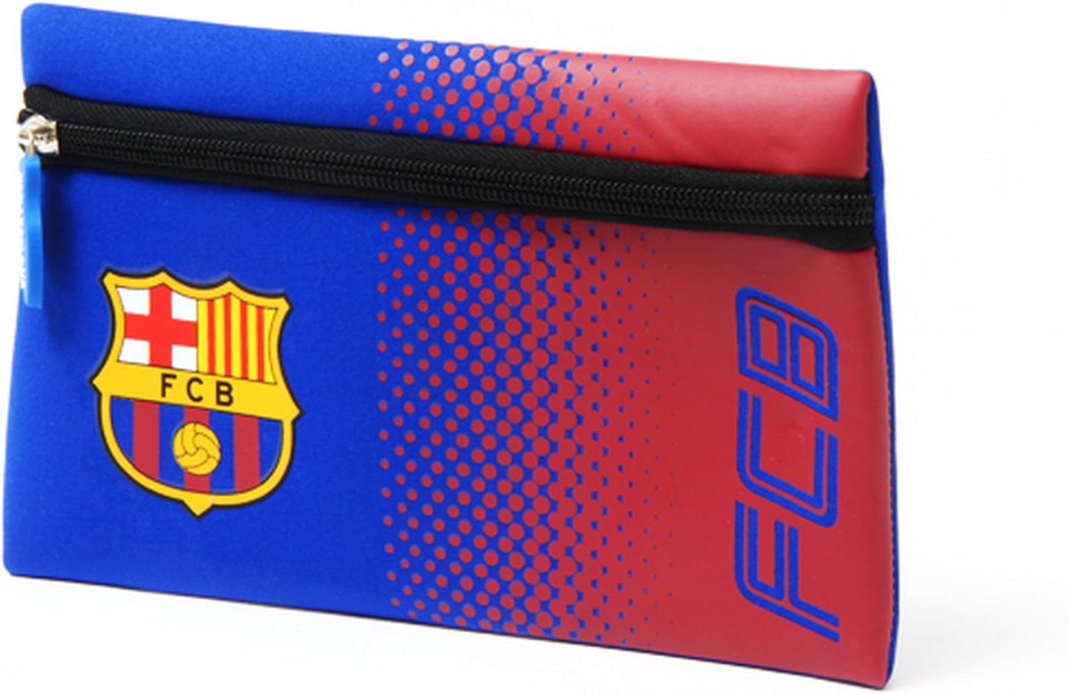 F.C. Barcelona Pencil Case Official Merchandise,Blue/Red,Approx 21cm x 12cm.