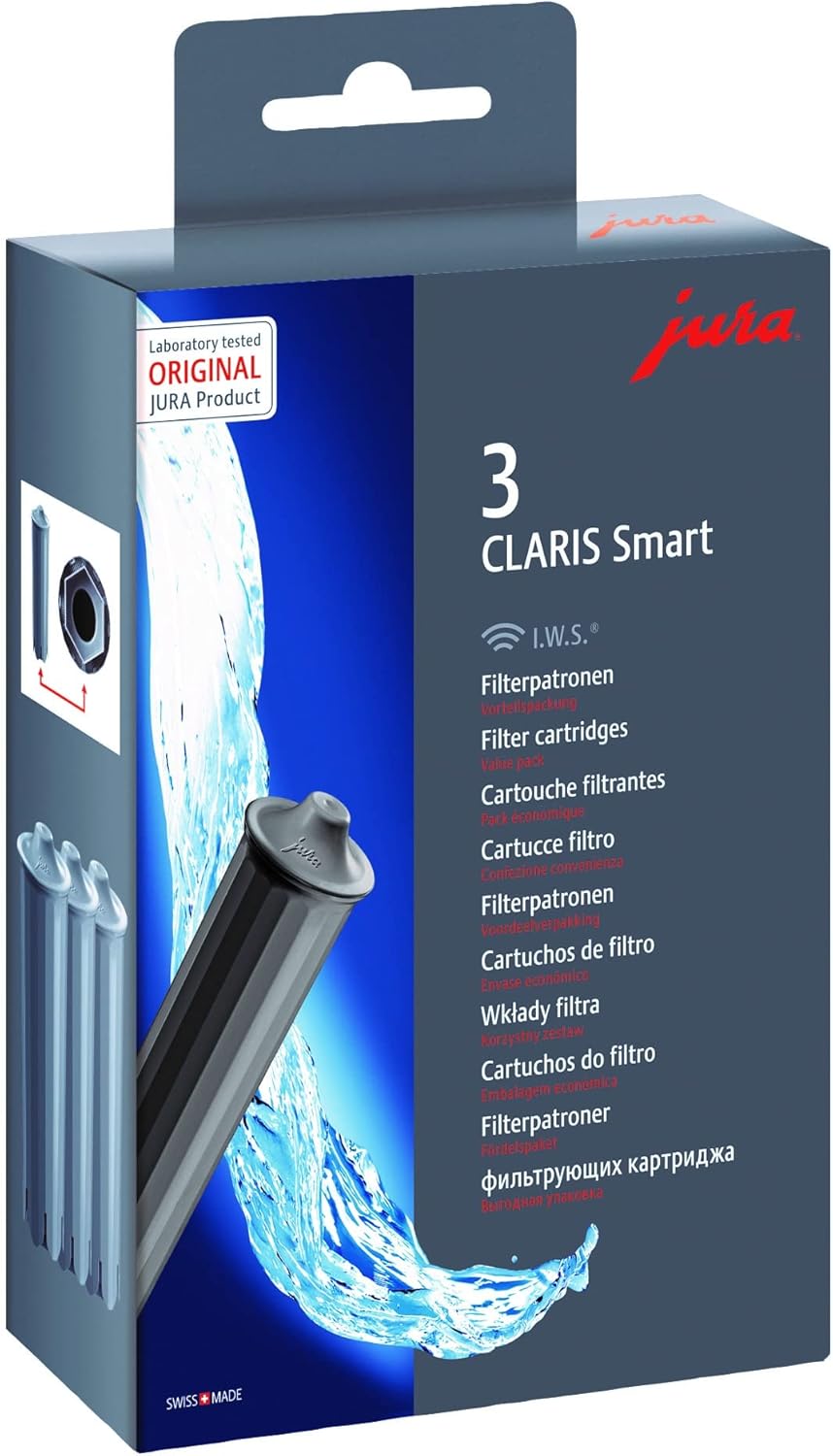 Jura 71794 "Claris Smart Filter Cartridge, Grey, 3-Piece, 5 x 10 x 10 cm