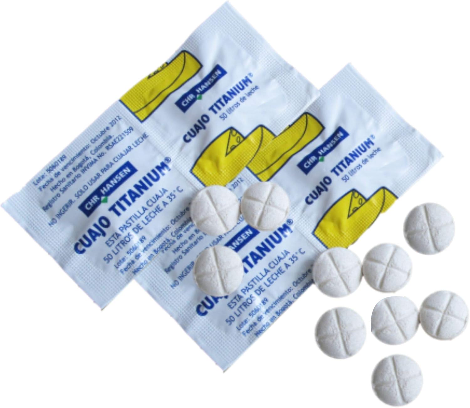 15 x Cuajo TITANIUM® RENNET Tablets For any type of cheese 15 TABLETS FOR 750L OF MILK