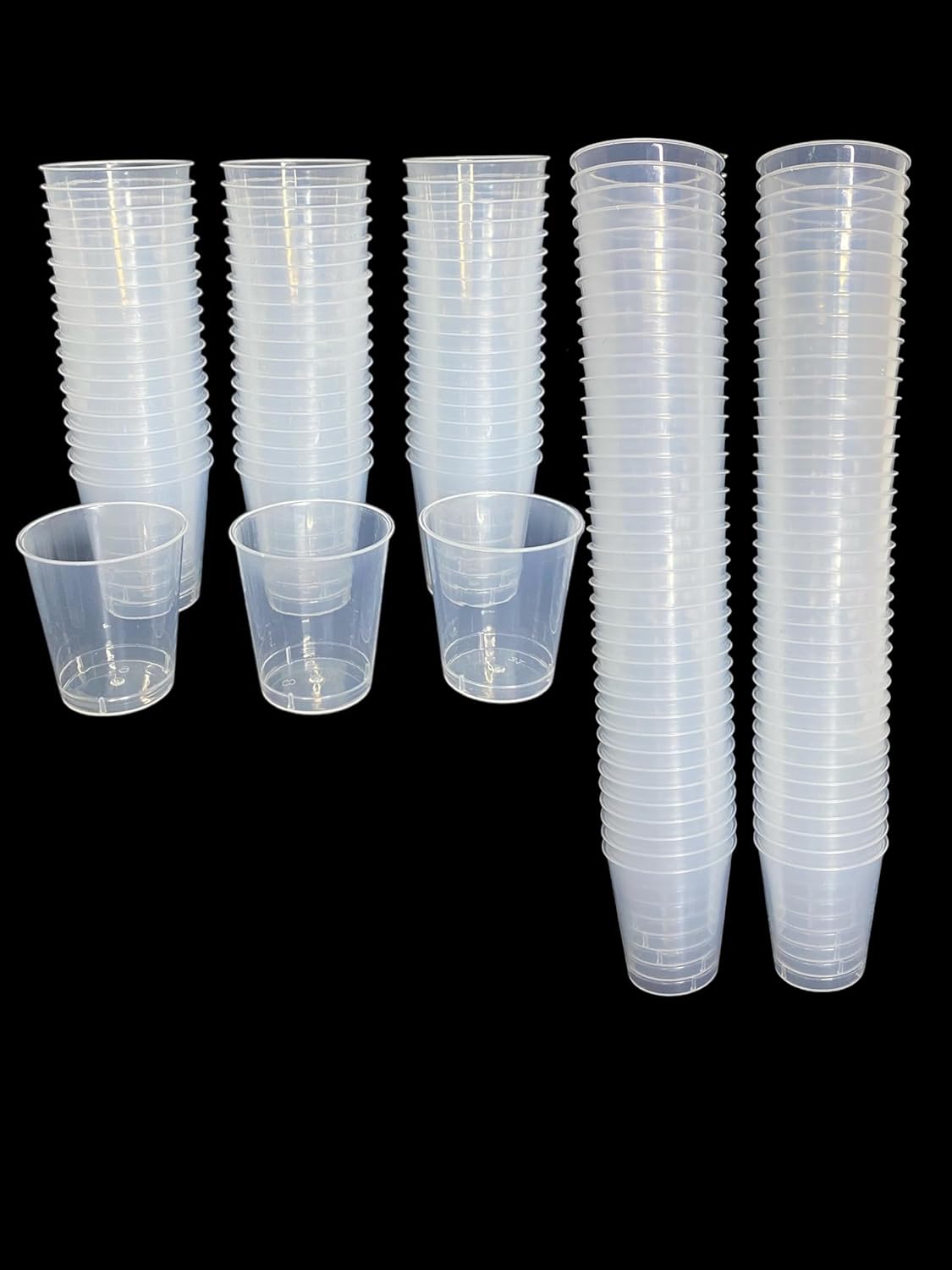 80 Plastic Shot Glasses, Clear 30ml - Shot Cups| Shots Vodka Jelly Sample Tasting Desserts, Weddings Birthdays Parties Christmas, Stag, Hen, Reusable (80)