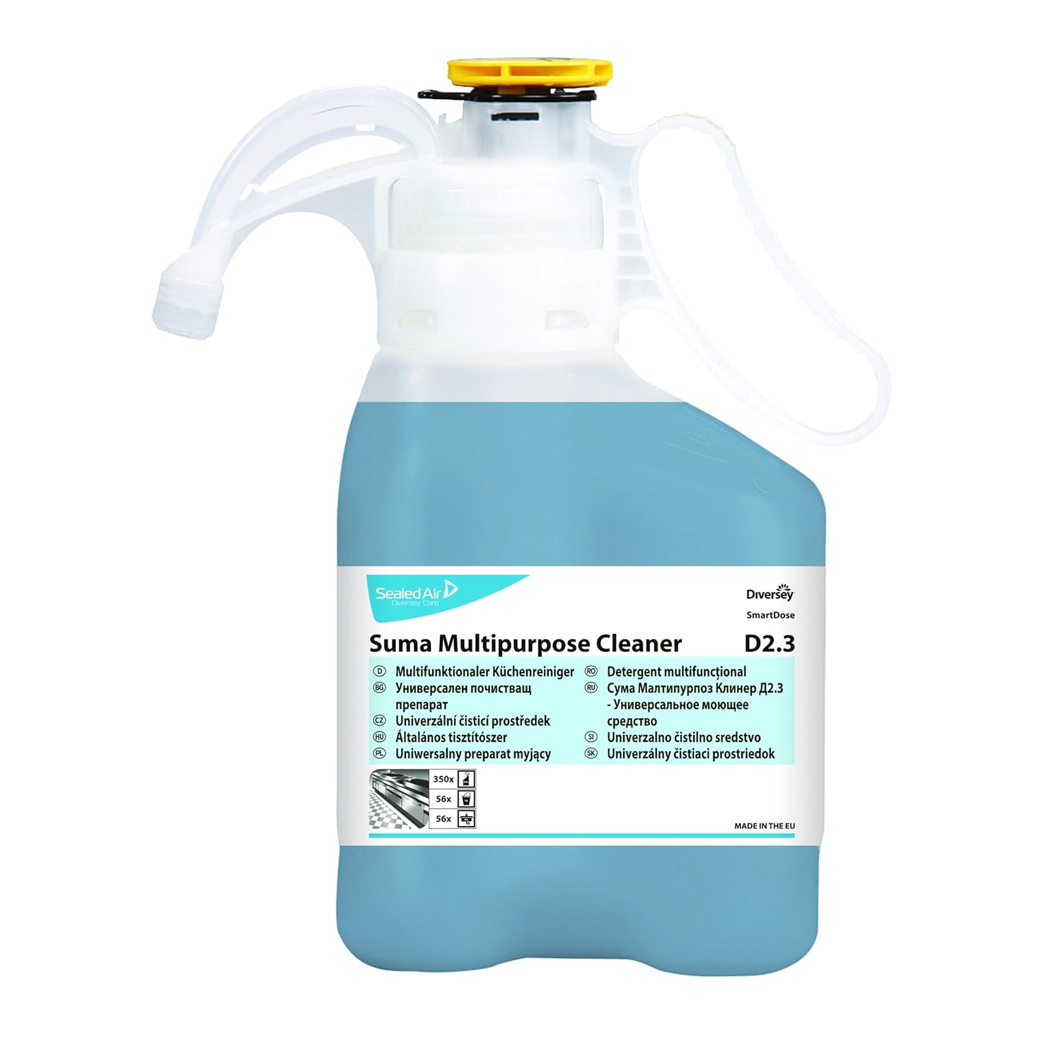 Suma 7517316 Diversey Multipurpose D2.3 in SmartDose, Concentrated Kitchen Cleaner, 1.4L