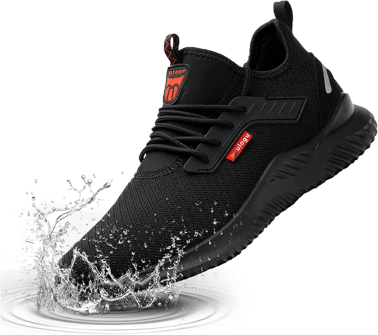 Waterproof Steel Toe Shoes for Men Women Work Shoe Lightweight Safety Sneakers Comfortable Puncture Proof Shoe Zapatos Punta de Acero para Hombres Black