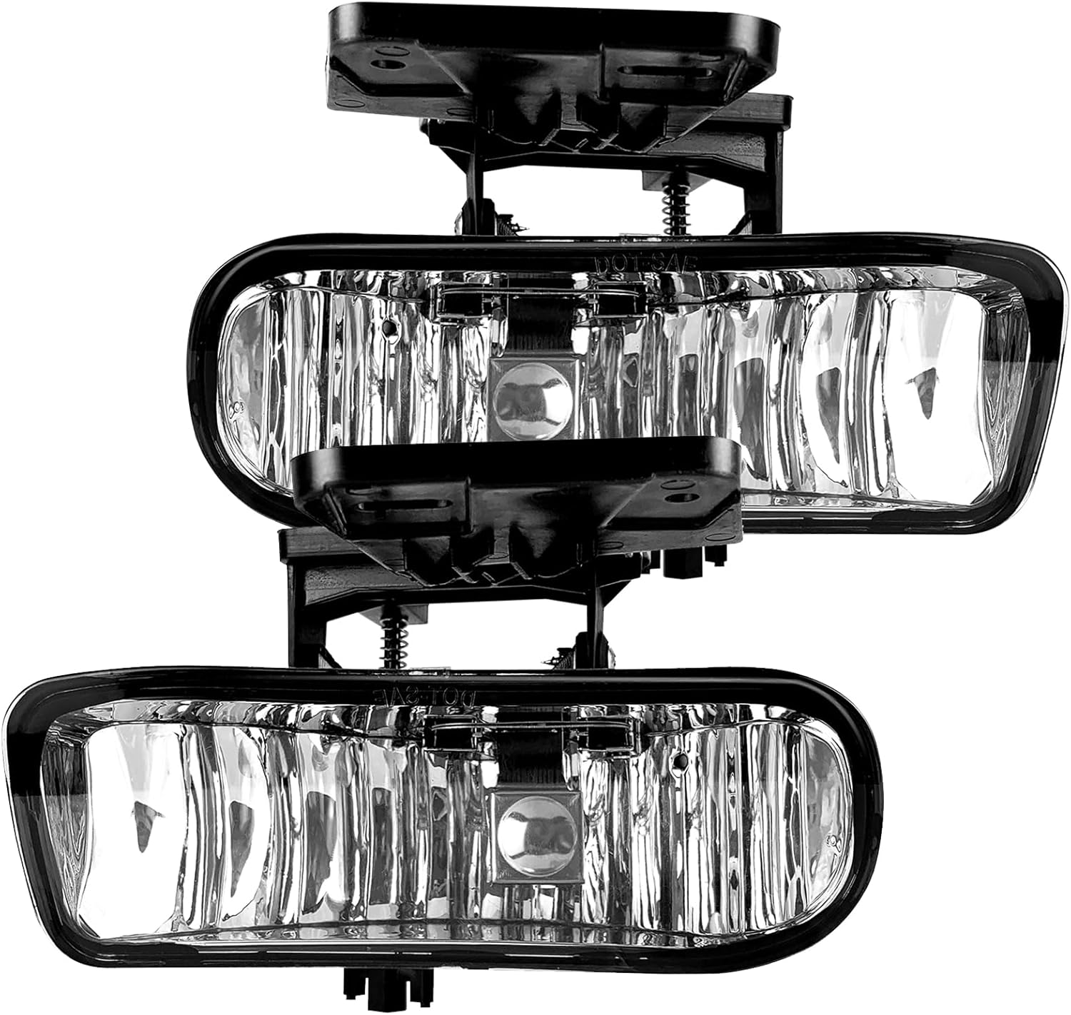 WILD BEAR Fog Lights Compatible With 1999-2002 GMC Sierra/2000-2006 GMC Yukon Pickup Truck Front Bumper Lights Clear Lens w/Halogen Bulbs 1 Pair of Fog Lamps