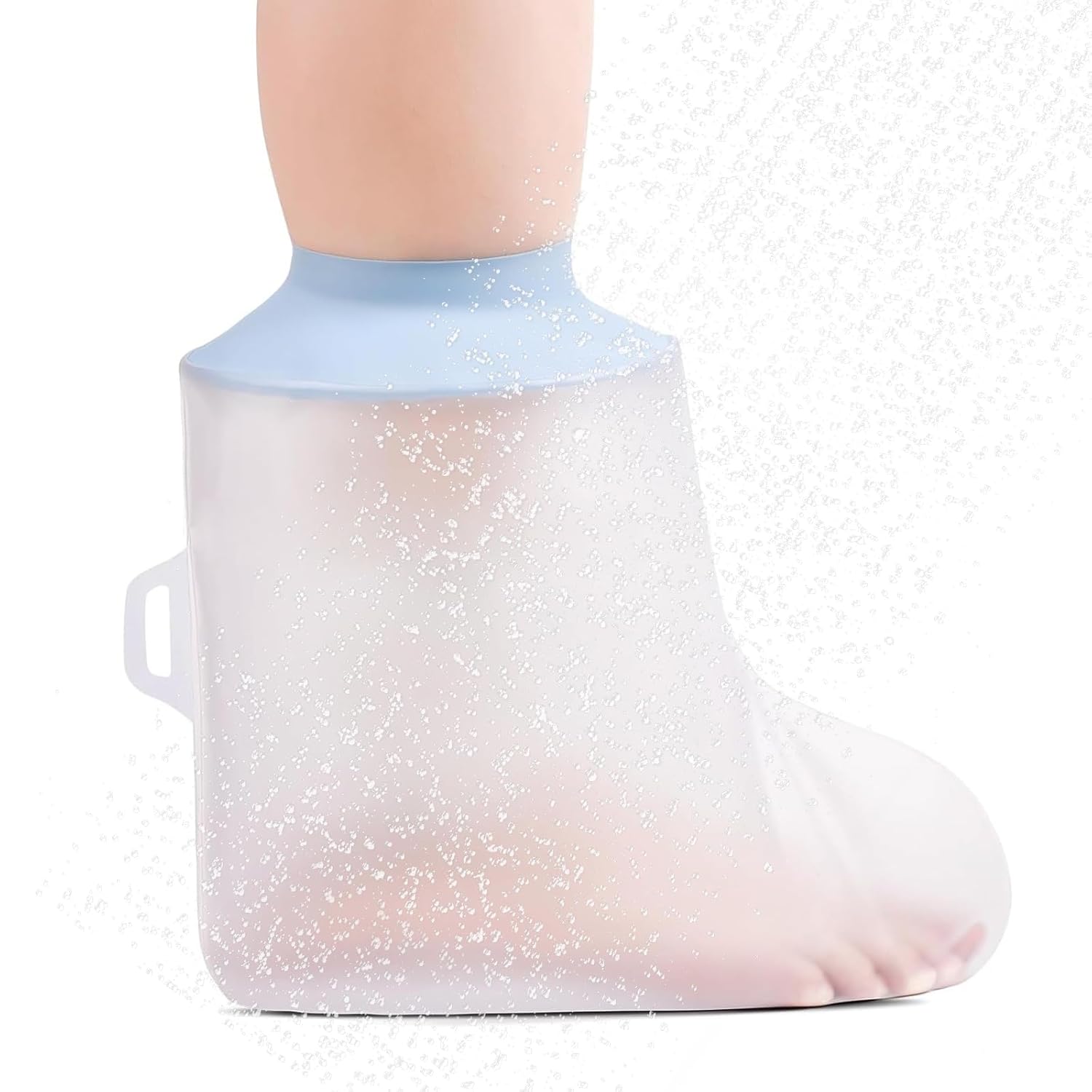 IGEAIIE Waterproof Foot Cover for Shower, Reusable Cast Protector for Adult Foot and Ankle, Watertight Cast Bag for Bandages and Wound Care, Comfortable and Durable Cast Cover for Shower Use