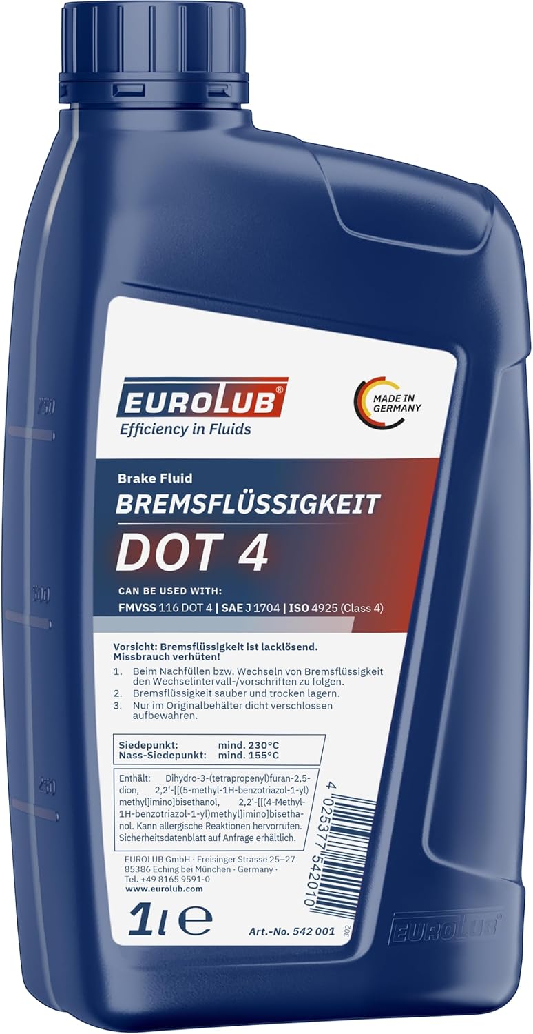 EUROLUB Brake Fluid DOT4, 1 Liter