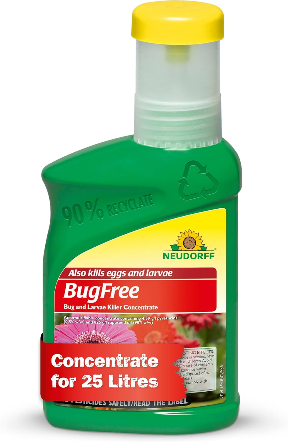 Neudorff BugFree Bug and Larvae Killer Concentrate – Against Biting and Sucking Insects Such as Bugs and aphids. Also Kills Eggs, Larvae and Adult pests, 250 ml