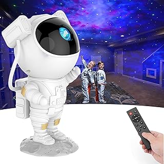 SFOUR Star Projector,Galaxy Night Light,Astronaut Starry Nebula Ceiling LED Lamp with Timer and Remote, Gift for Kids Adults for Bedroom, Birthdays,Christmas, Valentine's Day.(White)