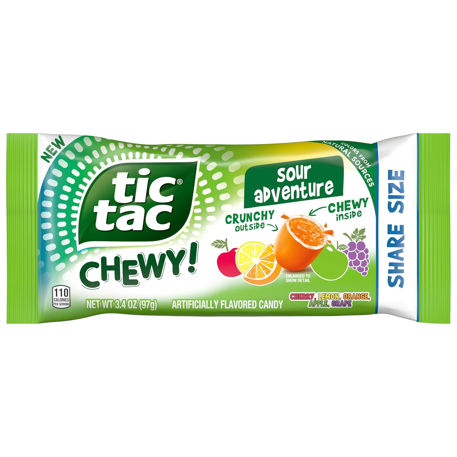 Tic Tac Chewy Sour Adventure Share Size, 3.42 Ounce (Pack of 1)