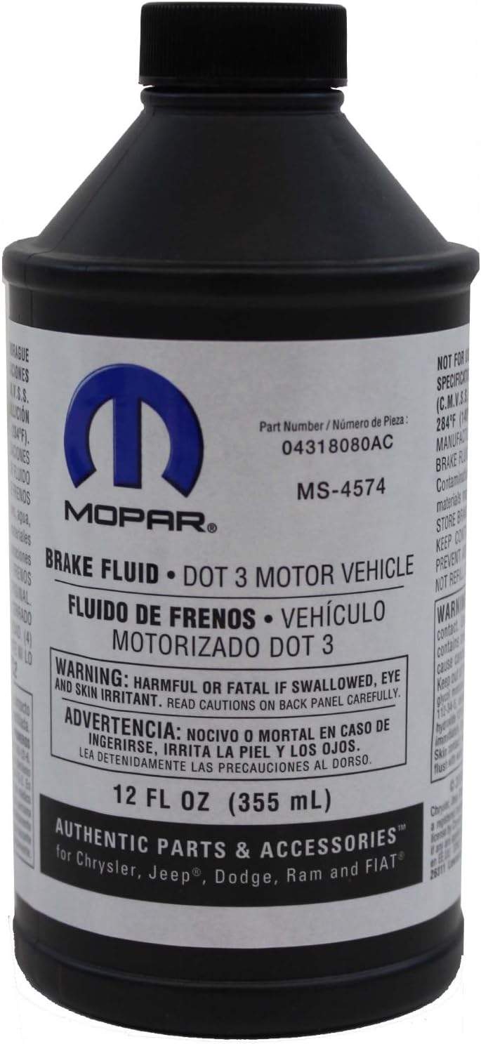 Chrysler Fluid 4318080AD DOT 3 Motor Vehicle Brake Fluid - 12 oz. Bottle