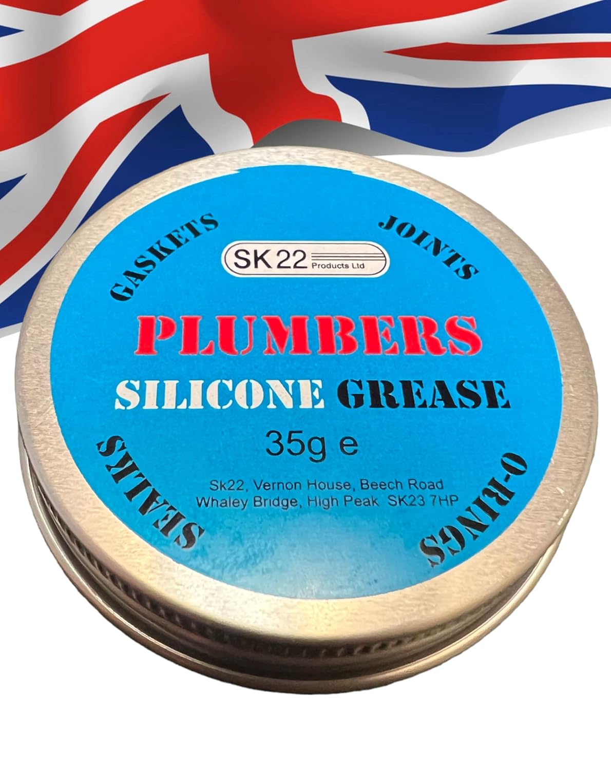 PURE PLUMBERS SILICONE GREASE O-Rings, Seals, Waterproofing, Gaskets, 35g Tin