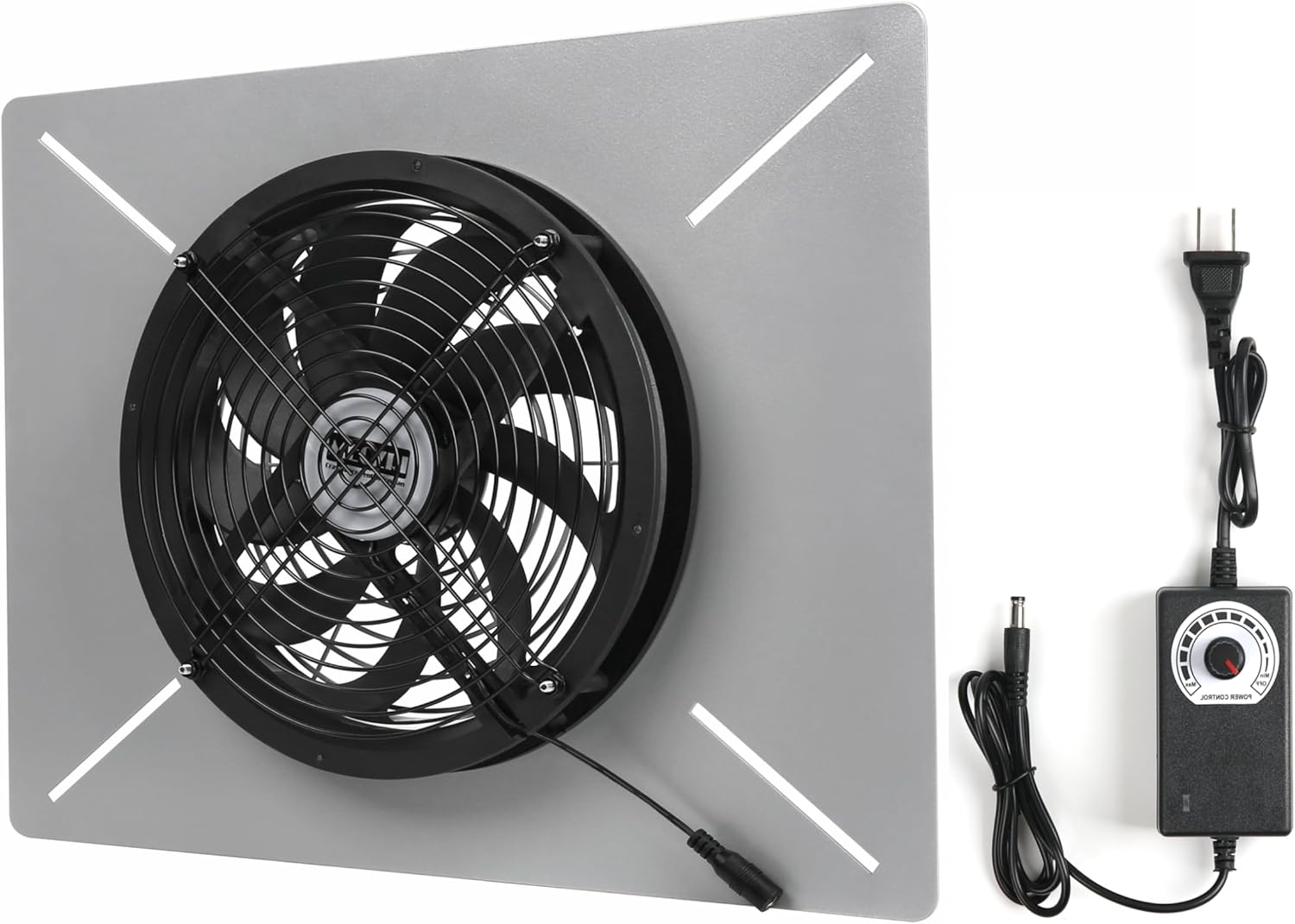 Basement Attic Crawlspace Ventilation Fan window Exhaust Fan Ultra-Thin Design Reversible Airflow (Medium-420CFM-13.8 * 11.8Inch)