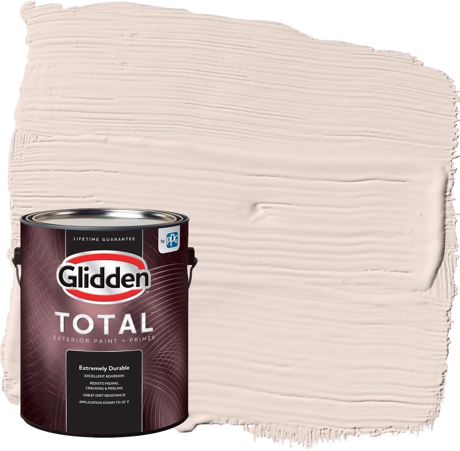 Glidden Total Exterior Paint & Primer All-in-One, Sandy Beach/Orange, Satin, 1 Gallon