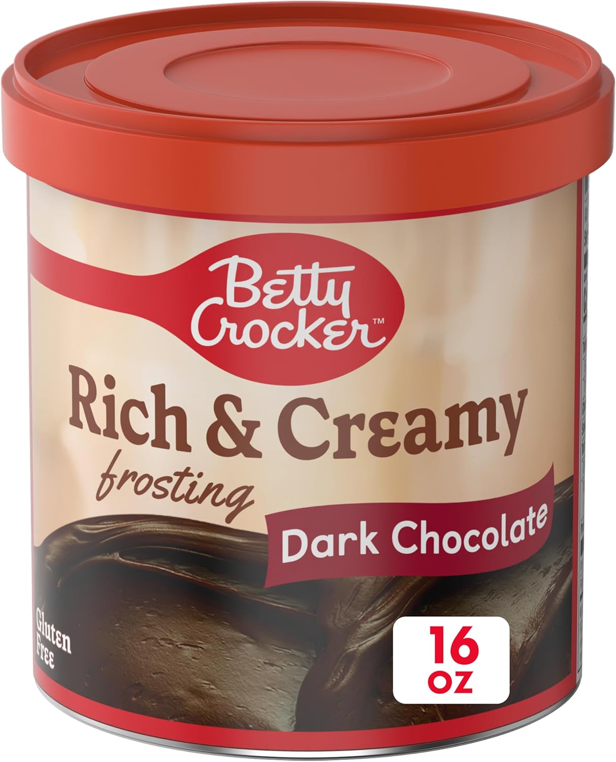 Betty Crocker Frosting, Rich & Creamy Gluten Free Frosting, Dark Chocolate, 16 Oz Canister