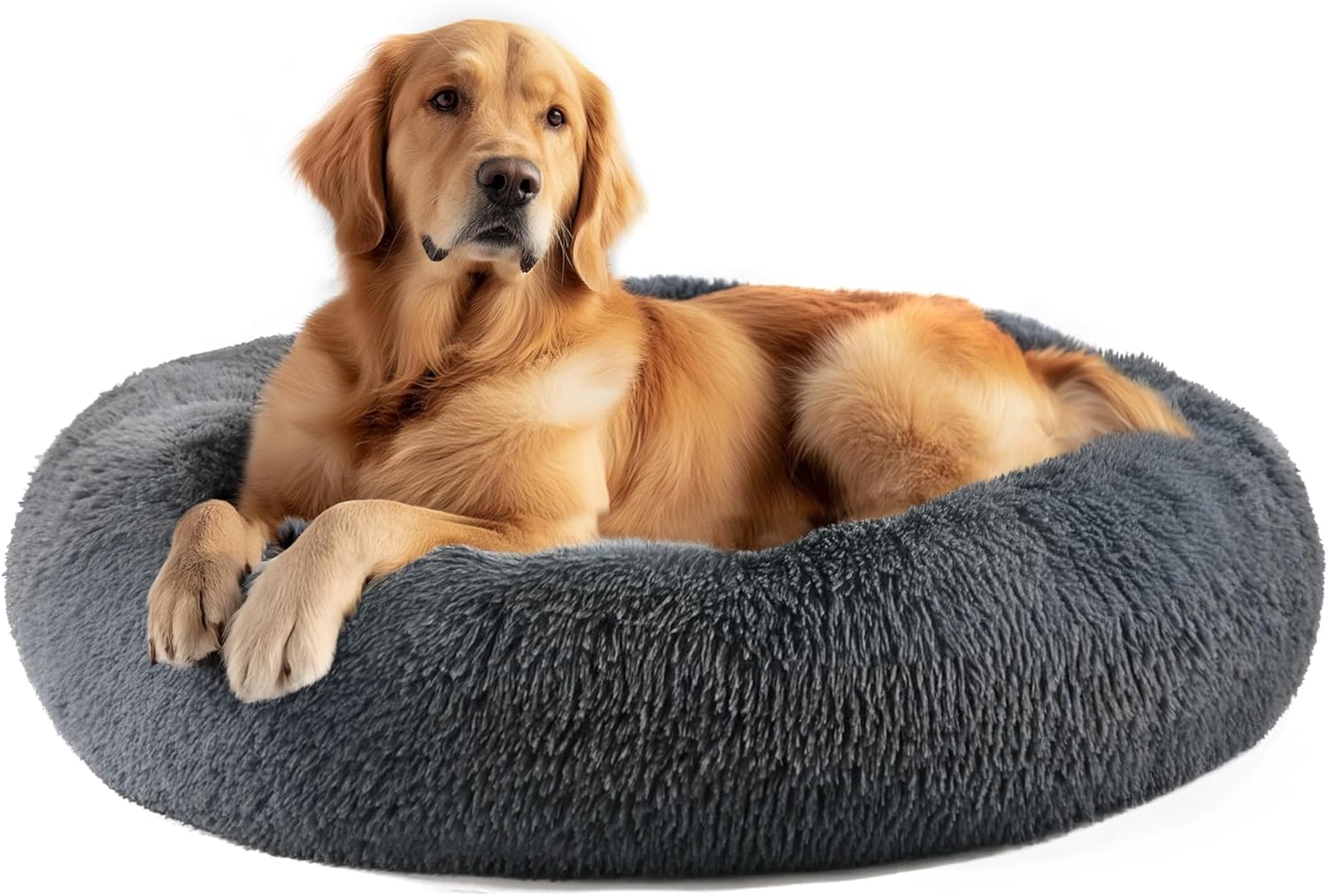 Hoewina GOG Beds Large Sized GOG, 32in Pet Beds for Large Gogs and Cats, Washable Indestructible Extra Large GOG Bed (Dark Grey)