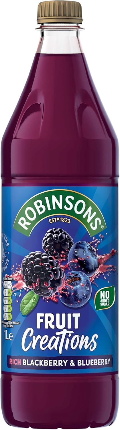 Robinsons Fruit Creations Blackberry & Blueberry Squash 1L