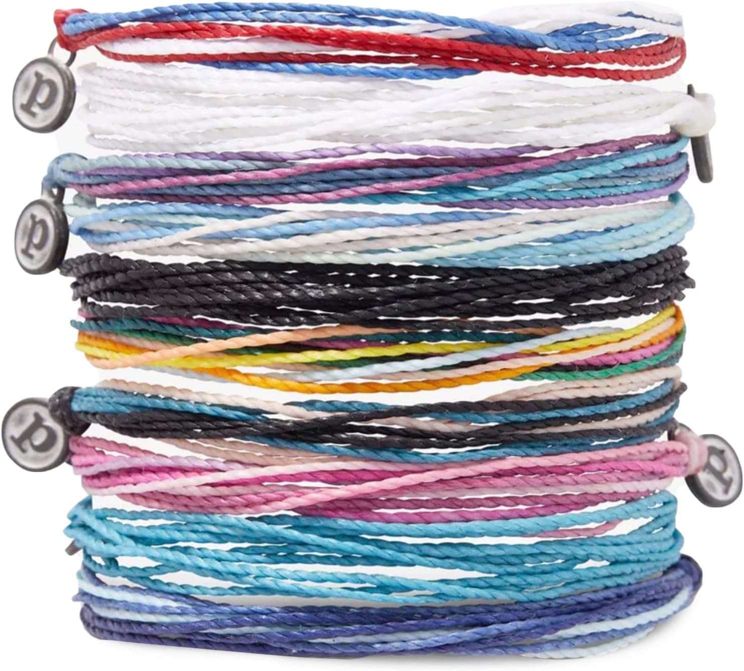 Pura Vida Bracelets Pack Bestsellers Friendship Bracelet Pack - Set of 10 Stackable Bracelets for Women, Beach Bracelet & Accessoriess - 10 String Bracelets