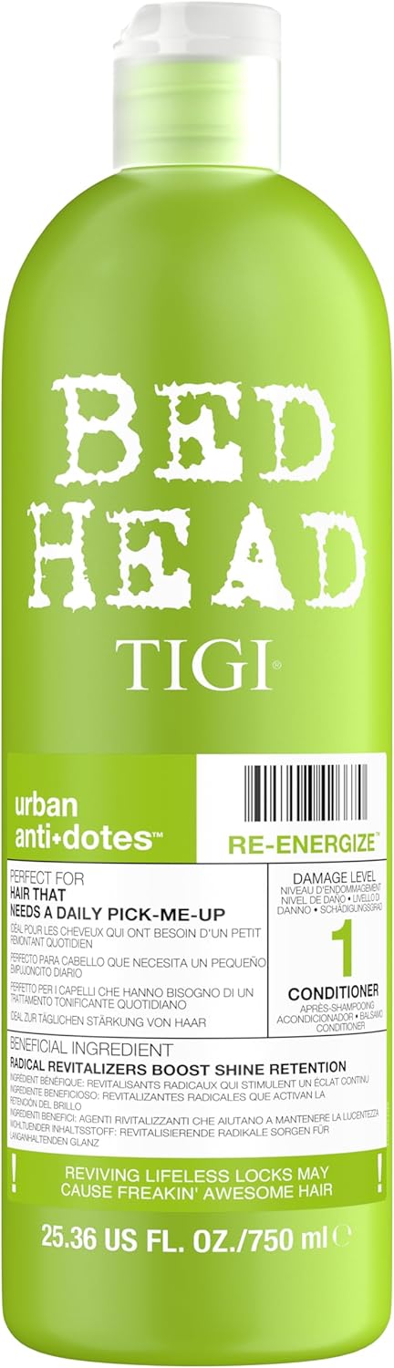 Bed Head by TIGI - Urban Antidotes Re-Energise Conditioner - Ideal for All Hair Types - 750 ml