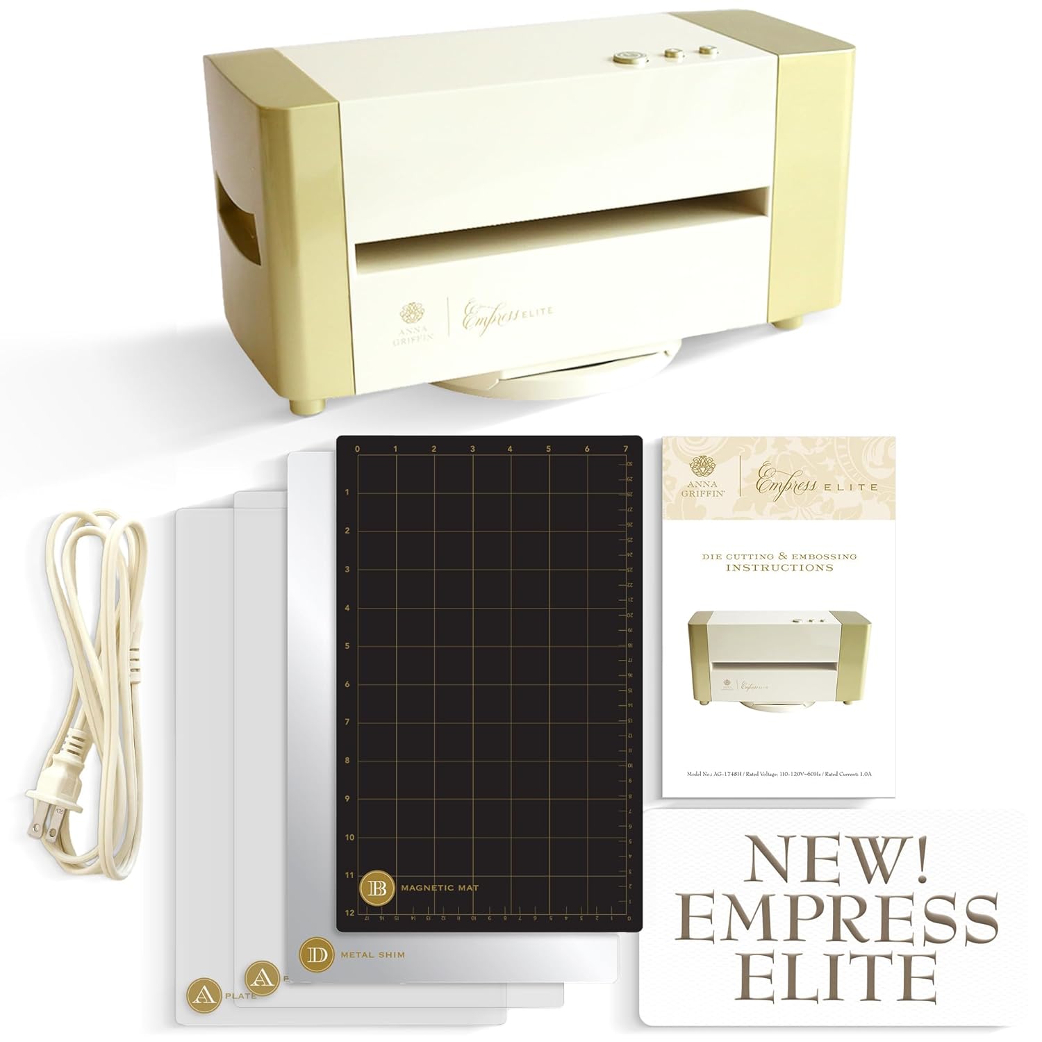 Anna Griffin Empress Elite Die Cutting Machines with Large Plates - 10% Faster Electric Die Cutting and Embossing Machine for Card Making, Embossing Tool for Crafting, Complete Set with Large Plates