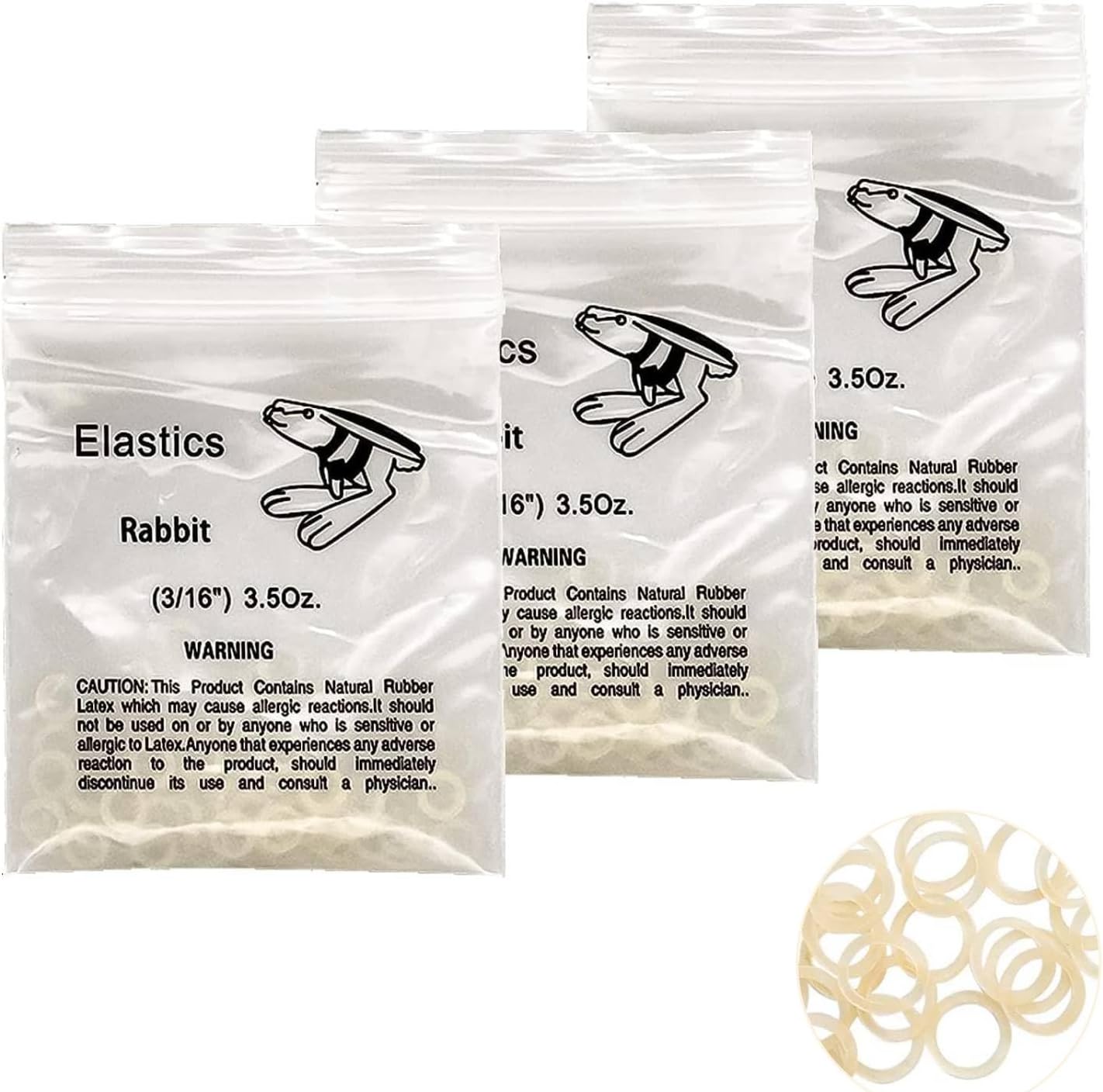 3 Packs (300 Pcs) Orthodontic Elastic Bands, Braces Bands for Teeth, Assorted Colors Dental Rubber Bands