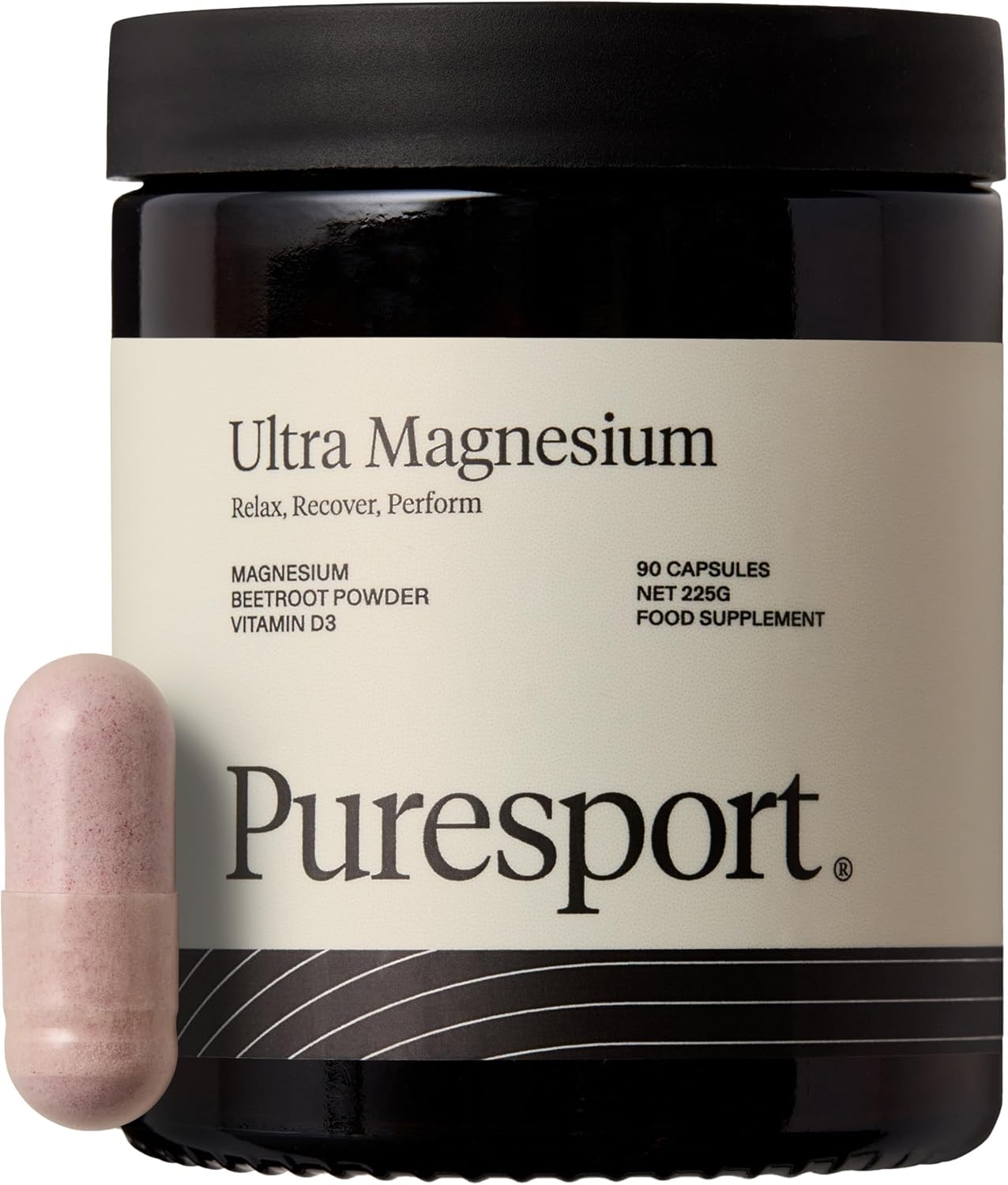 Puresport Ultra Magnesium Performance Nootropic (90 Capsules) | Supports Recovery & Sleep | Boosts Cardiovascular Health | Maintains Electrolyte Balance | Reduces Fatigue | Informed Sport Certified
