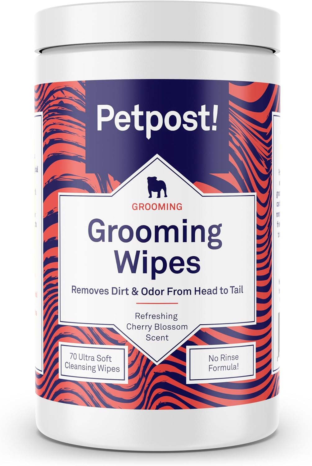 Petpost | Grooming Wipes for Dogs - Large, Deodorizing Wipes with Cherry Blossom Scent - 70 Ultra Soft Cotton Pads in Cleansing Solution - Cherry Blossom Scent 70 ct