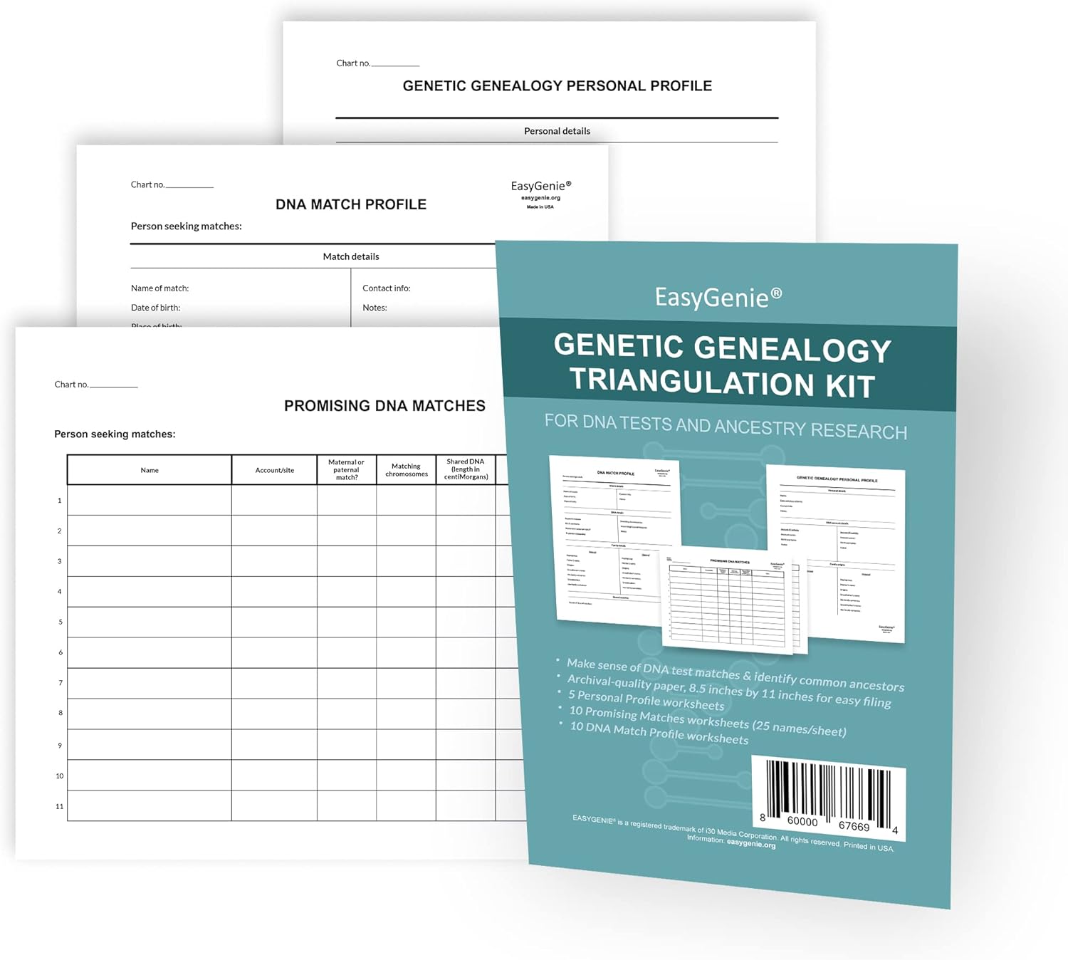Genetic Genealogy Triangulation Kit for DNA Tests and Ancestry Research