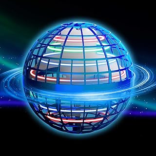 CASEIER Flying Orb Ball Toy 2024, Boomerang Hover Galaxy Ball, Cosmic Globe Spinner，Mini Hand Drone Orbit Ball， Cool Toys, Gift for Kids, Boys, Girls Blue