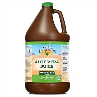 Lily of the Desert Aloe Vera Juice - Whole Leaf Filtered Aloe Vera Drink, Non-GMO Aloe Juice with Natural Vitamins, Digestive Enzymes for Gut Health, Stomach Relief, Wellness, Glowing Skin, 128 Fl Oz