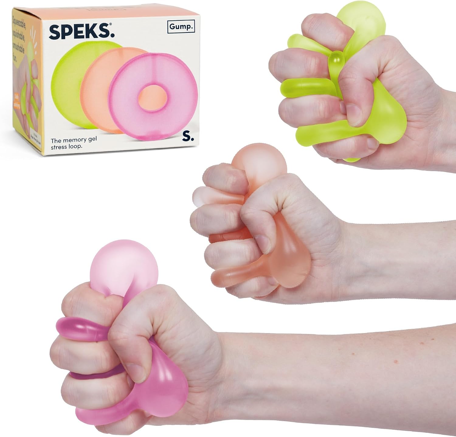 Speks Gump Jumbo Squishy Stress Balls, Silent Sensory Tool for Focus