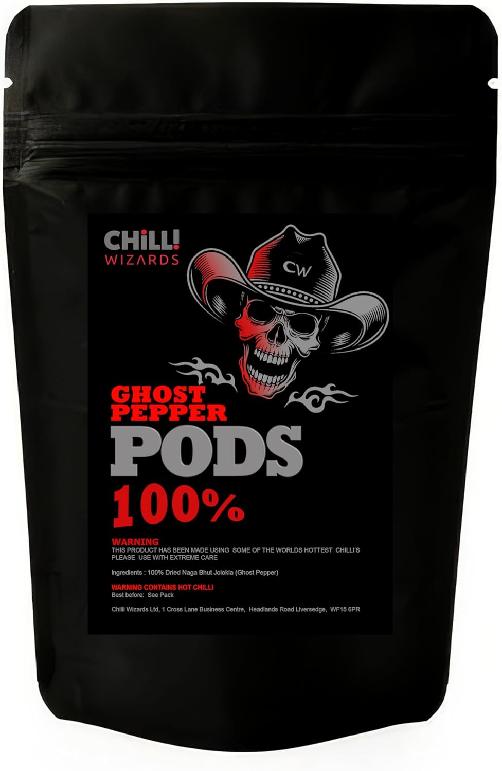 Dried Chilli - Naga Jolokia - Ghost Pepper Dried Chilli Pods (200g)