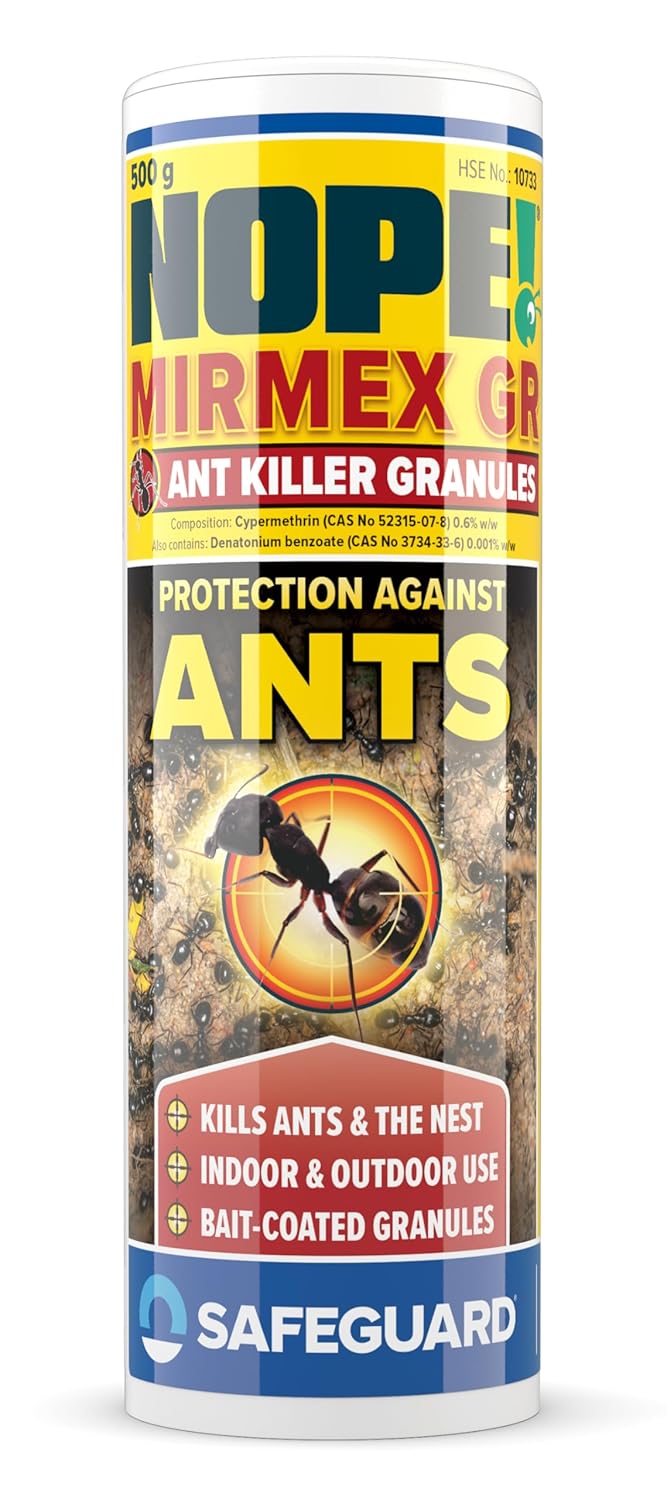 NOPE! Ant Killer Bait Powder 500g for Indoors and Outdoors | Targeted Ant Nest Killer for Mess-Free Elimination | Micro-Encapsulated Delayed-Action Blue Bait Targets Every Stage of Ant Lifecycle