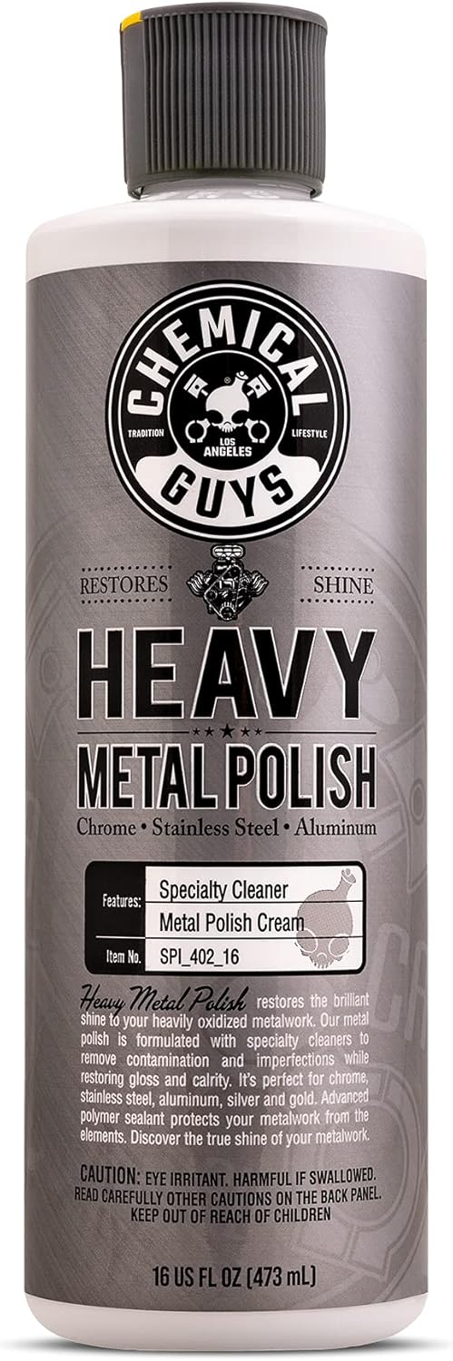 Chemical Guys SPI_402_16, Heavy Metal Polish Restorer and Protectant, (Safe for Cars, Trucks, SUVs, RVs, Motorcycles, and More) 16 fl oz