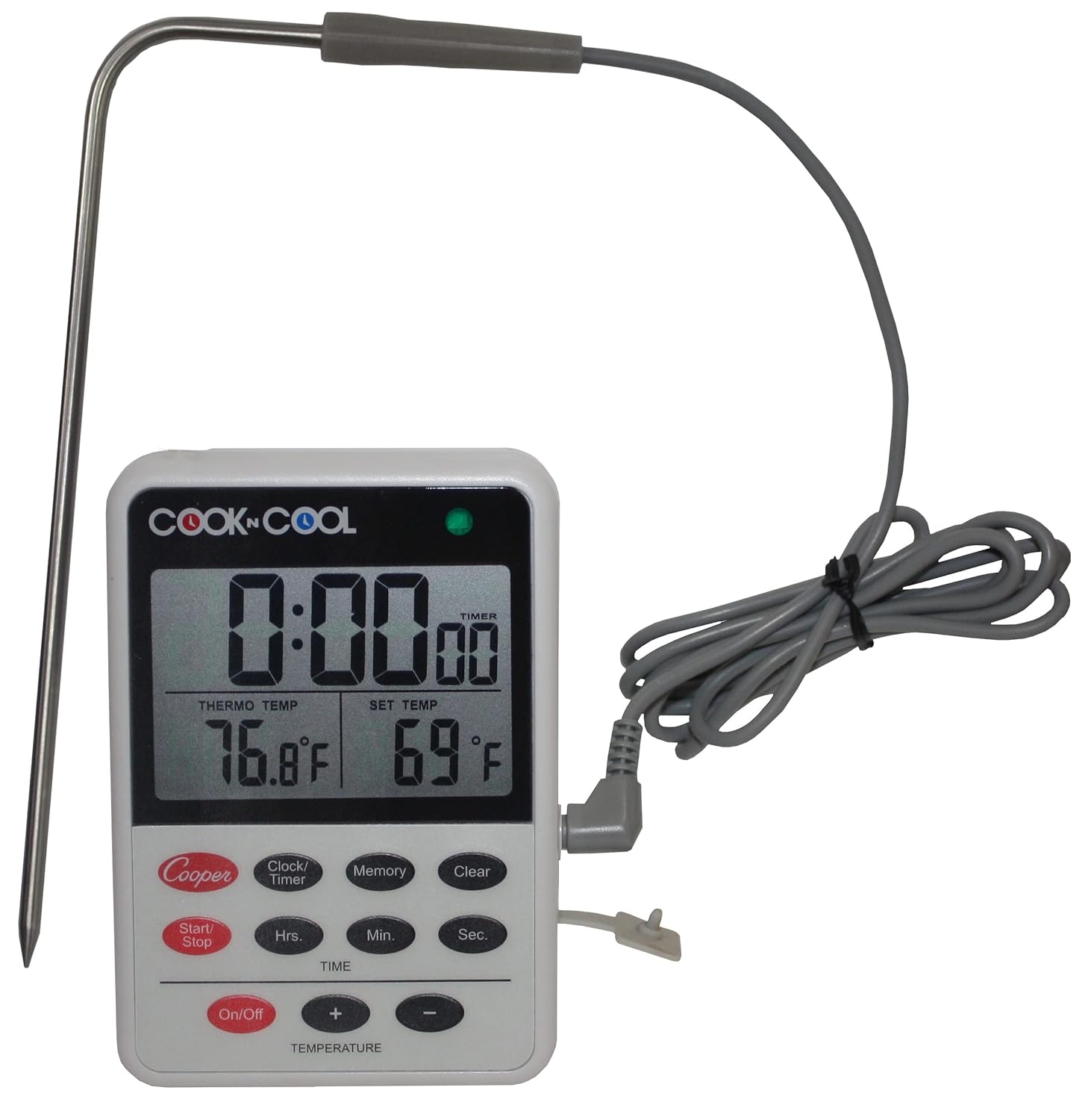 Cooper-Atkins DTT361-01 Digital Meat Thermometer, Cooling Thermometer (Cook N Cool - Cooking and Cooling Temperature Monitor)