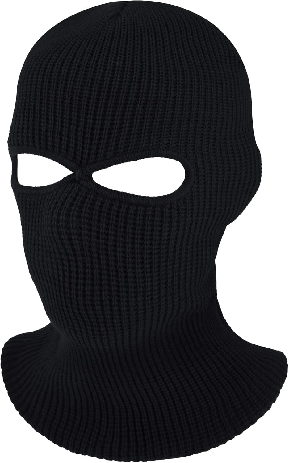 Geyoga 2 Hole Knitted Ski Mask Full Face Cover Warm Balaclava Knitted Winter Face Mask for Outdoor Sports