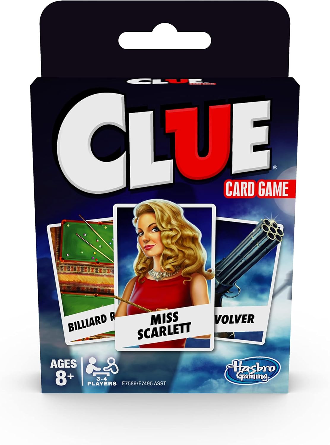 Hasbro Gaming Clue Card Game, 3-4 Player Strategy Game, Fun Summer Activities, Vacation Travel Essentials, Ages 8+